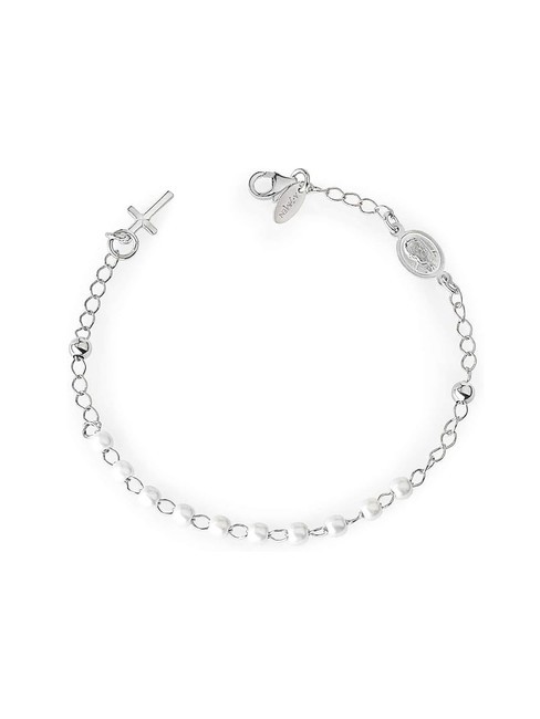 AMEN ROSARI Silberarmband mit Perlen Rhodium - Armbänder