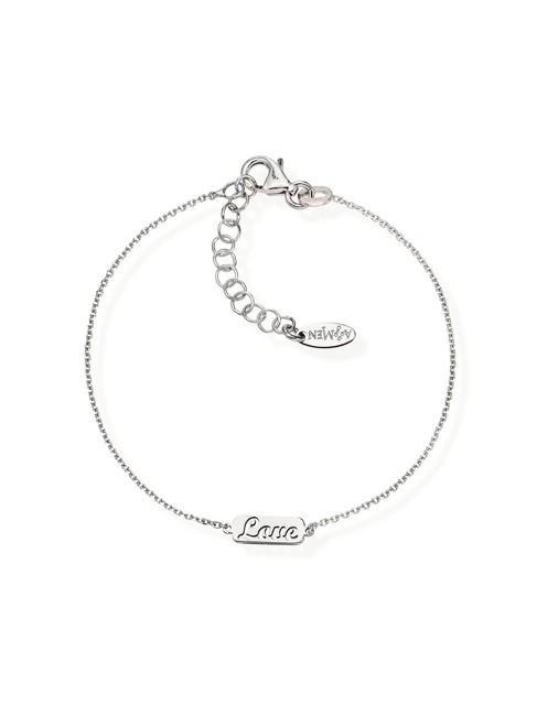 AMEN AMORE LOVE LOVE-Plakettenarmband Rhodium - Armbänder