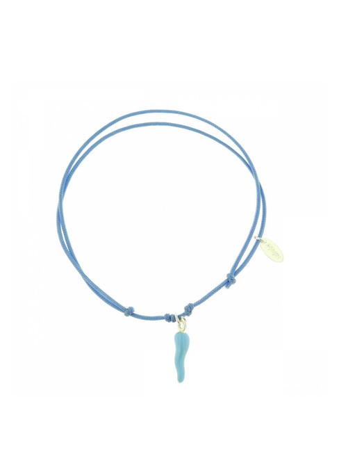 AMEN CORNETTI Armband mit Croissant Himmelblau - Armbänder