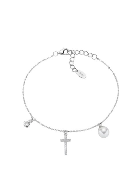 AMEN PREGA E AMA LUXURY Silbernes Armband Rhodium - Armbänder