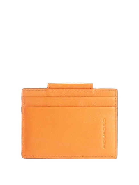 PIQUADRO URBAN  Kartenhalter aus Leder ORANGE - Brieftaschen Herren