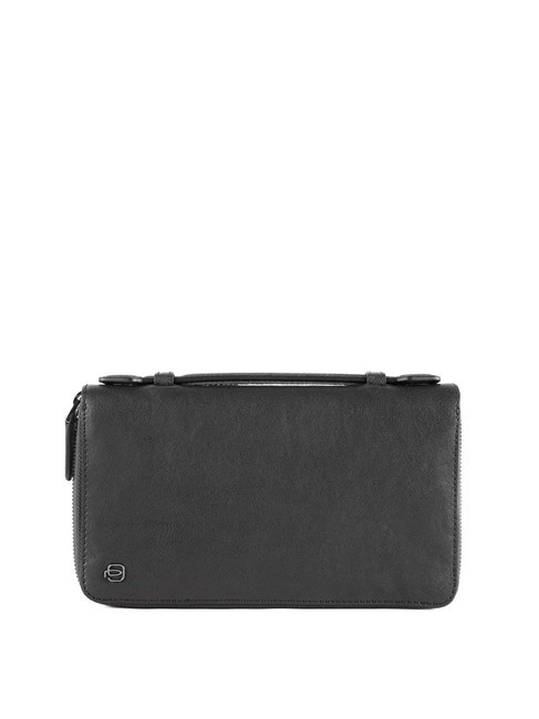 PIQUADRO BLACK SQUARE Clutch-Geldbörse aus Leder Schwarz - Tablettmappe &amp; Organizer