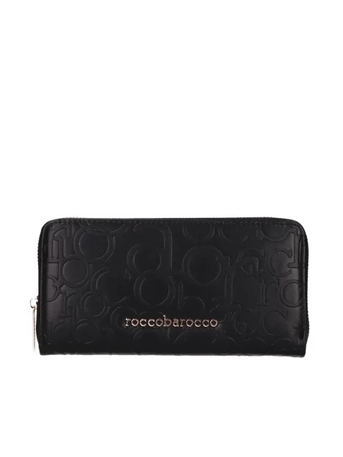 ROCCOBAROCCO BELLA Große Geldbörse mit umlaufendem Reißverschluss Schwarz - Brieftaschen Damen