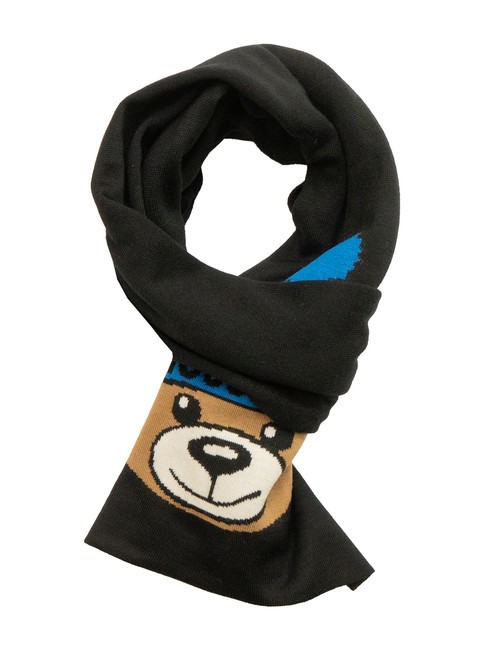 MOSCHINO MAXI TEDDY Schal aus Wollmischung Schwarz - Schals