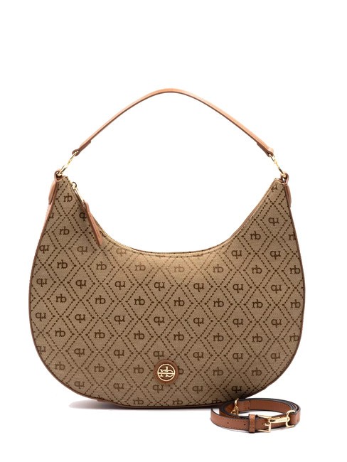 ROCCOBAROCCO FRIDA Hobo-Tasche aus Jacquard natürlich - Damentaschen