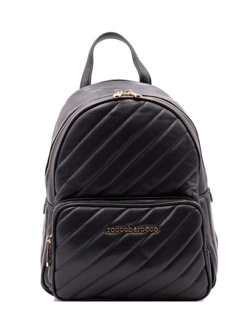 ROCCOBAROCCO GLAM Gesteppter Rucksack mit Tasche Schwarz - Damentaschen