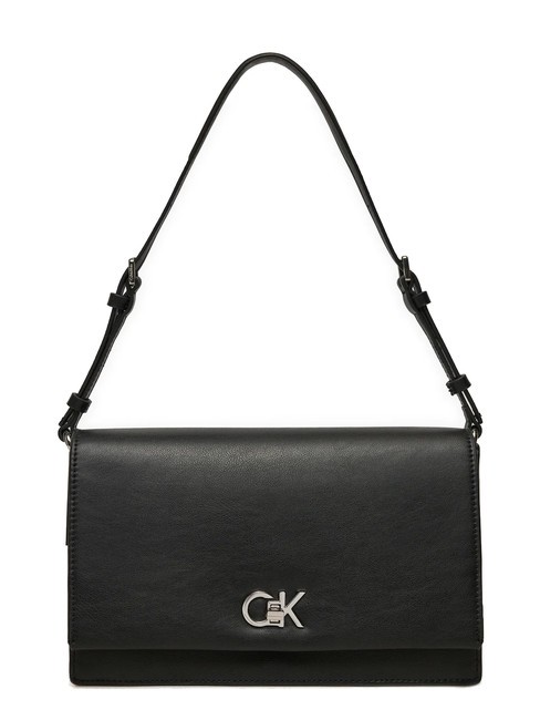 CALVIN KLEIN CK ELONGATED Umhängetasche mit Klappe pvh schwarz - Damentaschen