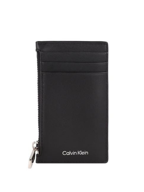 CALVIN KLEIN CK SLEEK Kartenetui aus Leder, 6 cc pvh schwarz - Brieftaschen Herren