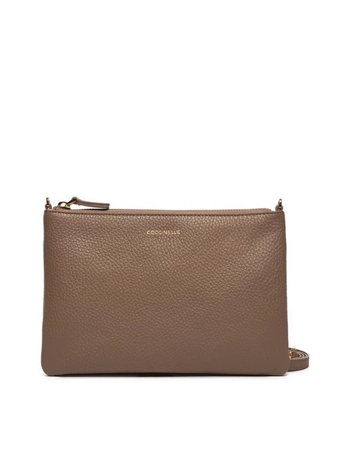 COCCINELLE BEST CROSSBODY Minitasche aus Leder warmes Taupe - Damentaschen