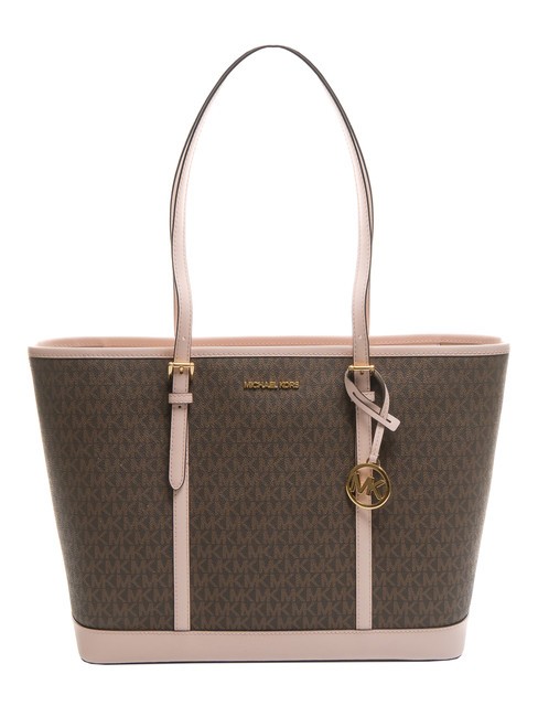 MICHAEL KORS JET SET TRAVEL Monogram Schulter-Shopper Puderrouge - Damentaschen