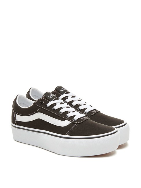 VANS WARD PLATFORM Hohe Turnschuhe schwarz weiß - Damenschuhe