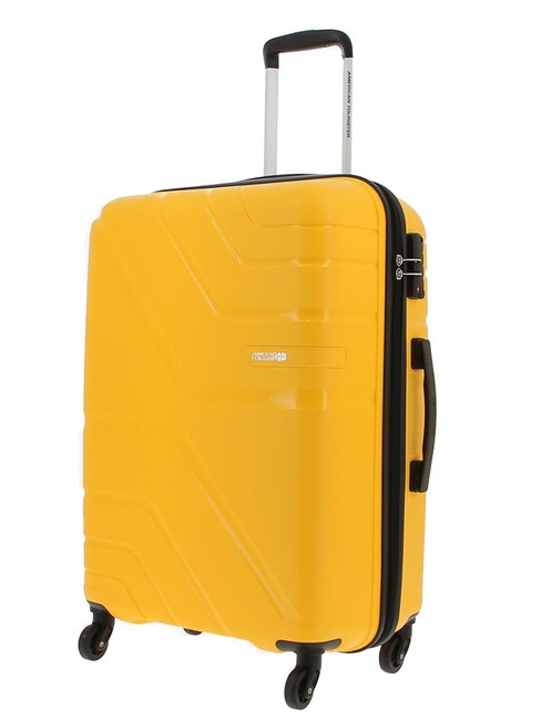 AMERICAN TOURISTER UPLAND Mittelgroßer Trolley gelb - Harte Trolleys