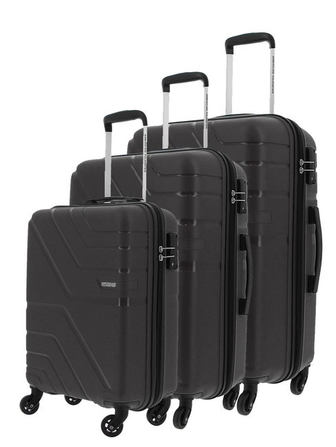 AMERICAN TOURISTER UPLAND Set mit 3 Trolleys: Kabine, mittel, groß SCHWARZ - Trolleyset