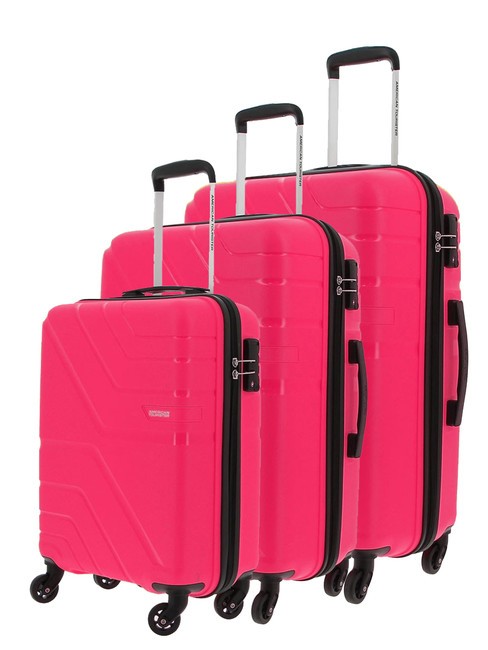 AMERICAN TOURISTER UPLAND Set mit 3 Trolleys: Kabine, mittel, groß Rosa - Trolleyset