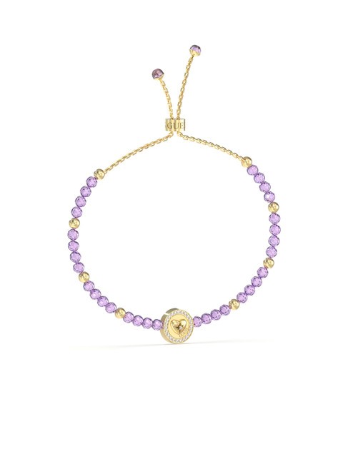 GUESS ARM PARTY Perlenarmband Gelbgold/Amethyst - Armbänder