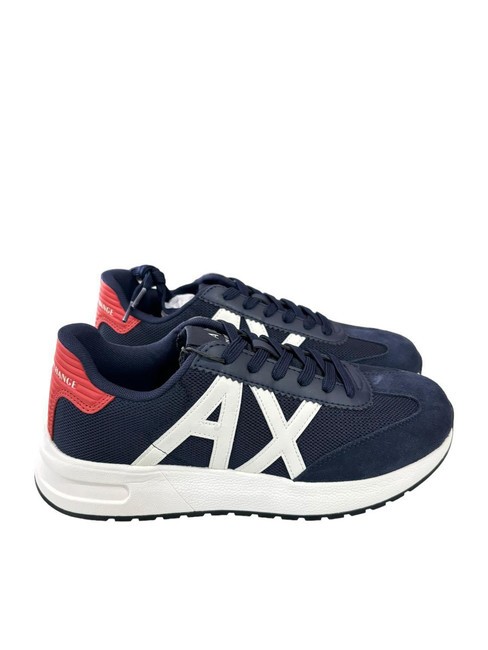 ARMANI EXCHANGE A|X LOGO Turnschuhe marineblau+rötlich - Herrenschuhe