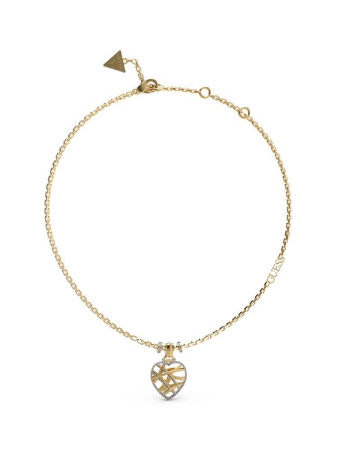 GUESS HEART CAGE Halskette mit Anhänger gelbes Gold - Halsketten