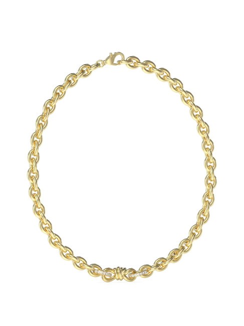 GUESS MODERN LOVE Kettengliederhalskette mit Knoten gelbes Gold - Halsketten