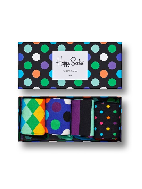 HAPPY SOCKS BIG DOT Geschenkset mit 4 Paar Socken mehrfarbig - Herrensocken/Herrenstrümpfe