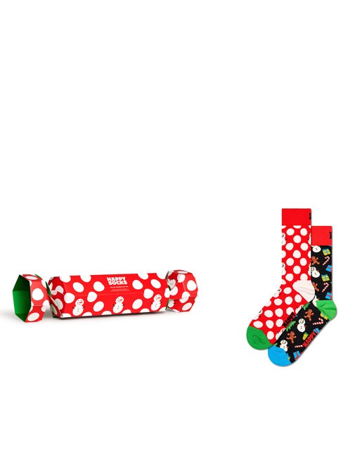 HAPPY SOCKS BIG DOT SNOWMAN Geschenkset mit 2 Paar Socken mehrfarbig - Herrensocken/Herrenstrümpfe