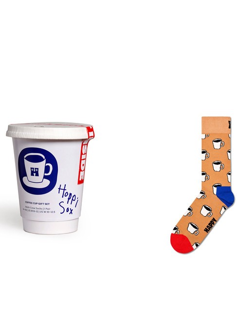 HAPPY SOCKS COFFEE CUP Socken in Geschenkbox, 1 Paar Beige - Damenstrümpfe