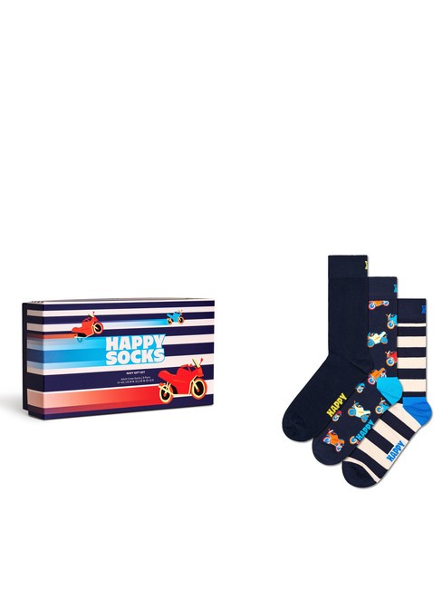 HAPPY SOCKS NAVY Geschenkset mit 3 Paar Socken Marine - Unisex-Socken