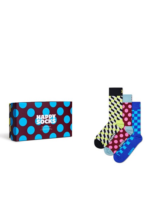 HAPPY SOCKS MULTICOLOR Geschenkset mit 3 Paar Socken Marine - Unisex-Socken