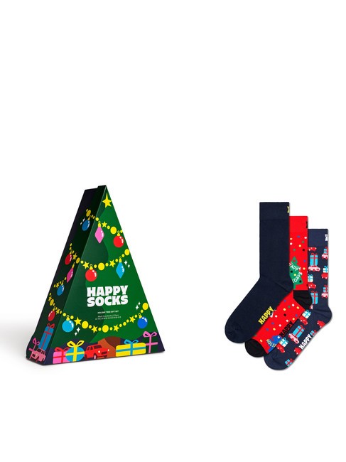 HAPPY SOCKS HOLIDAY TREE Geschenkset mit 3 Paar Socken Grün - Unisex-Socken