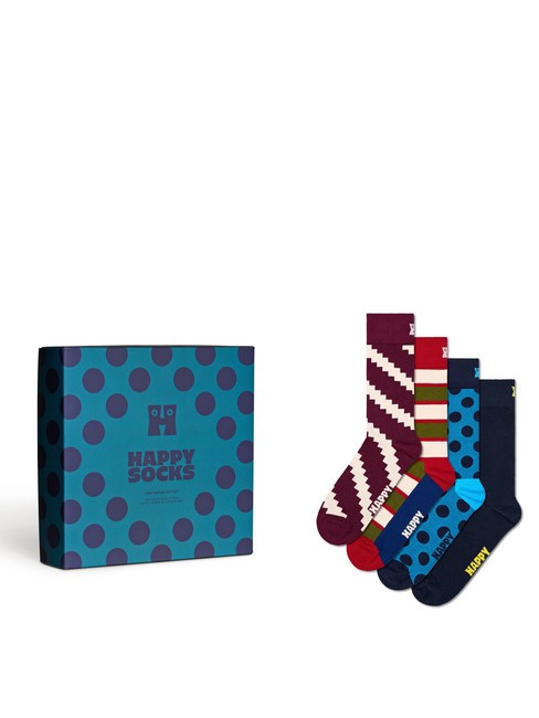 HAPPY SOCKS NEW VINTAGE Geschenkset mit 4 Paar Socken Marine - Unisex-Socken