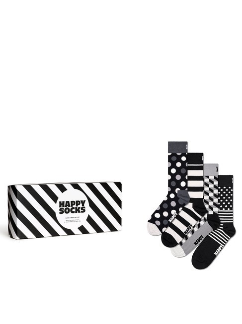 HAPPY SOCKS CLASSIC BLACK & WHITE Geschenkset mit 4 Paar Socken mehrfarbig - Unisex-Socken