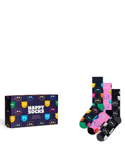 HAPPY SOCKS CAT Geschenkset mit 3 Paar Socken mehrfarbig - Damenstrümpfe