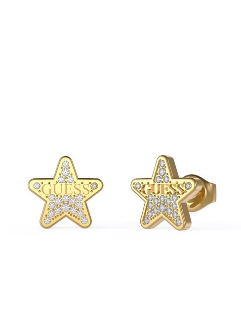 GUESS STUDS PARTY Sternohrringe mit Kristallen gelbes Gold - Ohrringe