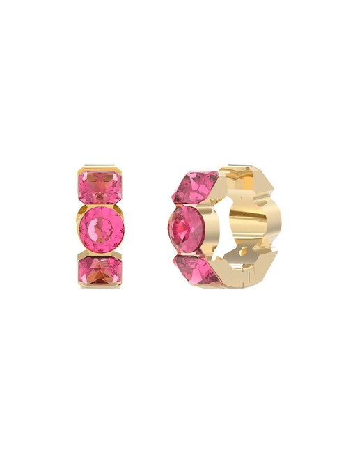 GUESS CRAZY EARRINGS Geometrische Ohrringe Gelbgold/Fuchsia - Ohrringe