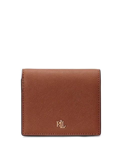 RALPH LAUREN COMPACT Kleine Geldbörse aus Leder Lauren Tan2 - Brieftaschen Damen