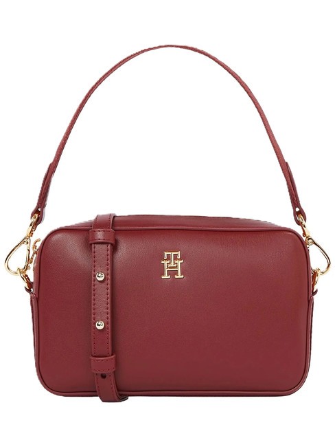 TOMMY HILFIGER TH DISTINCT Mini-Handtasche mit Schultergurt Himbeertrüffel - Damentaschen