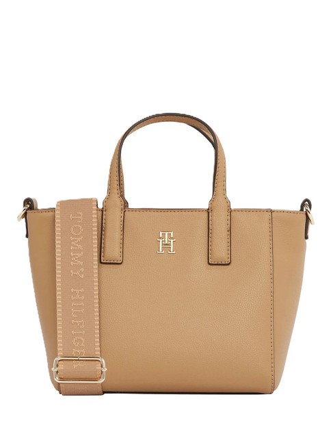 TOMMY HILFIGER TH SOFT LOGO Handtasche, mit Schultergurt Safari-Leinwand - Damentaschen