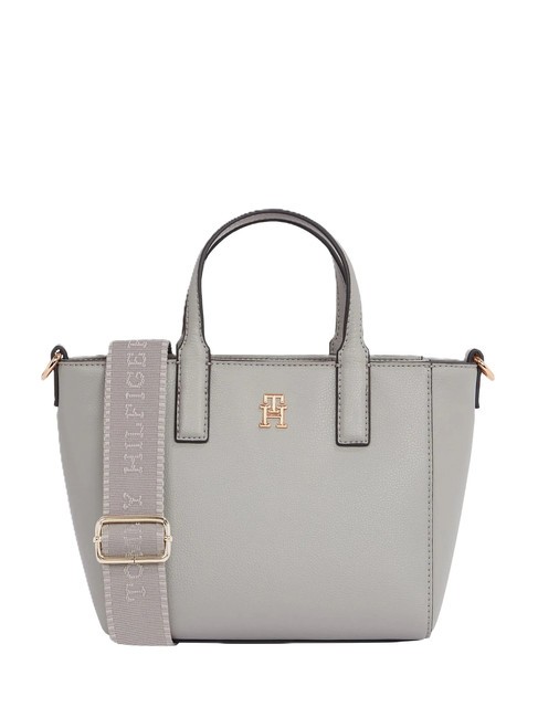 TOMMY HILFIGER TH SOFT LOGO Handtasche, mit Schultergurt universelles Grau - Damentaschen