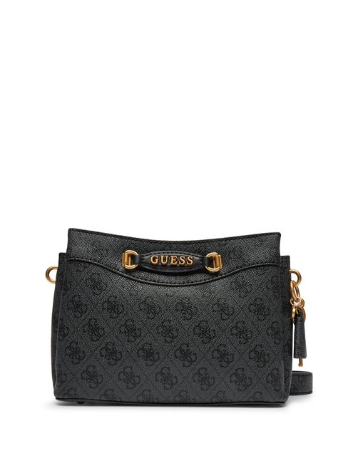 GUESS EMERA 4G Schultertasche Kohle - Damentaschen