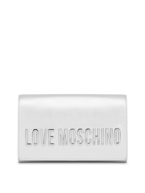 LOVE MOSCHINO BOLD LOVE Clutch mit Kettenschulterriemen Silber - Damentaschen