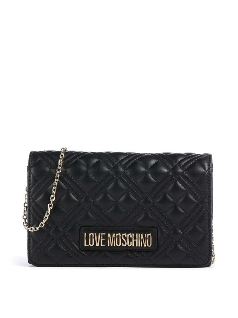 LOVE MOSCHINO QUILTED Tasche mit Schulterklappe Schwarz - Damentaschen