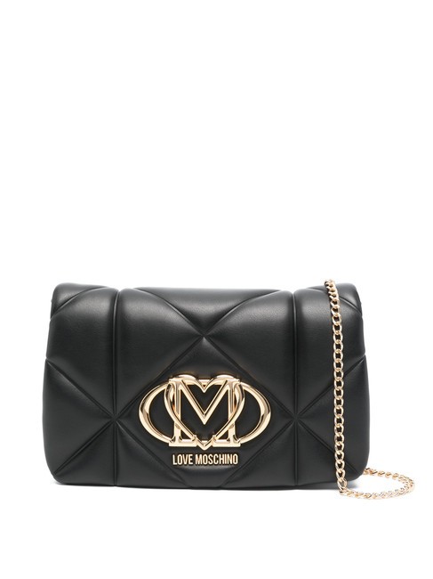 LOVE MOSCHINO GEOMETRIC Clutch mit Kettenschulterriemen Schwarz - Damentaschen