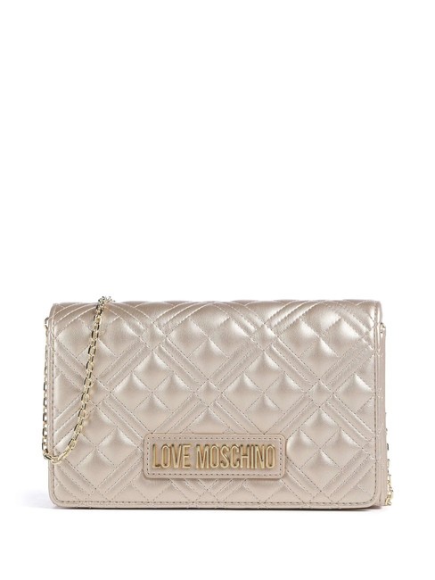 LOVE MOSCHINO QUILTED Clutch mit Kettenschulterriemen Gold - Damentaschen