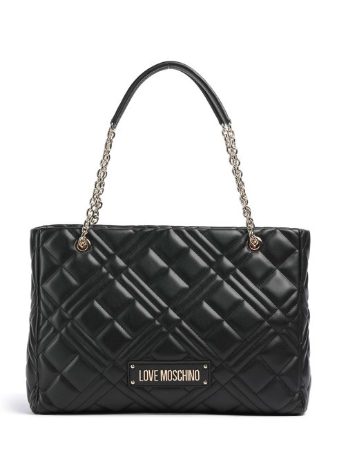 LOVE MOSCHINO QUILTED Einkaufstasche mit Kettengriffen Schwarz - Damentaschen