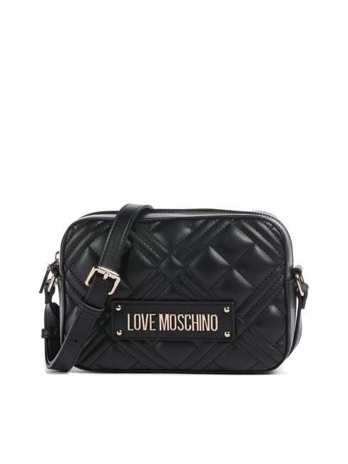 LOVE MOSCHINO QUILTED Kameratasche mit Schultergurt Schwarz - Damentaschen