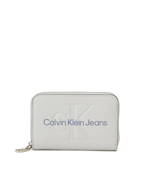 CALVIN KLEIN SCULPTED Portemonnaie mit umlaufendem Reißverschluss Mirage-Grau - Brieftaschen Damen