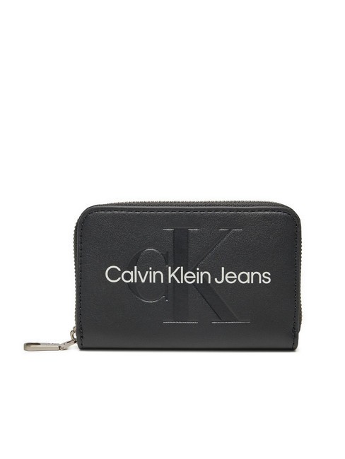 CALVIN KLEIN SCULPTED Portemonnaie mit umlaufendem Reißverschluss pvh schwarz - Brieftaschen Damen