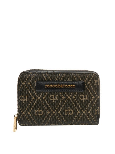 ROCCOBAROCCO FRIDA Mittelgroße Jacquard-Geldbörse Schwarz - Brieftaschen Damen