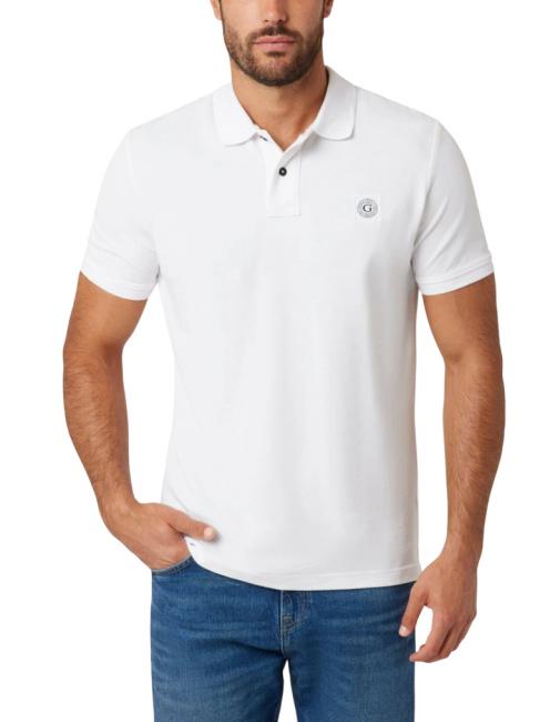 GUESS WASHED  Kurzarm-Poloshirt purweiß - Herren-Polo-Shirts/Herren-Polo-Shirt/Herrenpoloshirt/Herrenpoloshirts