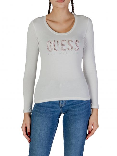 GUESS PYTHON Baumwoll-T-Shirt cremwhi - T-Shirts und Tops für Damen