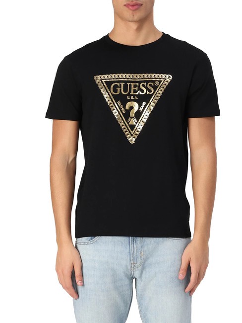 GUESS SS BSC CHAIN TRILOGO Baumwoll-T-Shirt jetbla - Herren-T-Shirts